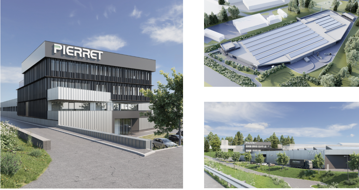 diffÃ©rent plan du projet pour la nouvelle usine de Pierret Portes & FenÃªtres, Transinne, Belgique
