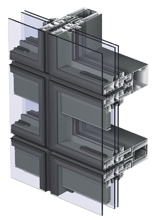 La toute nouvelle façade Reynaers CW 86 BR SG offre un triple vitrage et une cavité respirante, élément par élément. © Reynaers