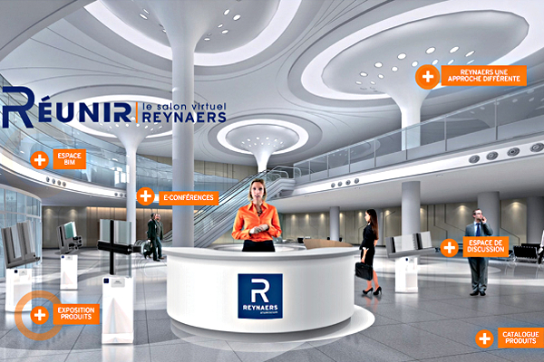 Vif succès du salon virtuel innovant Reynaers, qui a invité architectes et prescripteurs à de nombreuses animations en octobre et décembre 2015. ©Reynaers