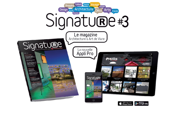 Profils Systèmes dévoilera le numéro trois de son magazine d'Architecture et d'Art de vivre, téléchargeable gratuitement sur l'App'store et Google play ©Profils Systèmes