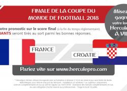 Herculepro organise un jeu de pronostic sur le résultat de la finale de la coupe du monde