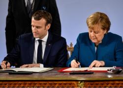 Signature du Traité d'Aix la Chapelle entre la France et l'Allemagne