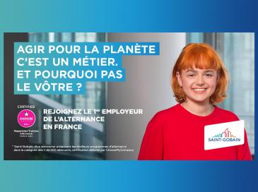 Employeur majeur d’alternants, Saint-Gobain France compte en accueillir 1 200 en 2024