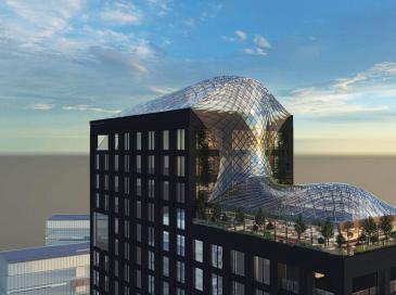 À Pristina, le Skylight Marriot défie la loi de la gravité