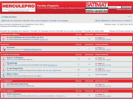 Forum accessible depuis logiciel