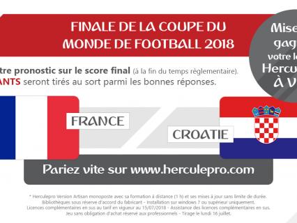 Herculepro organise un jeu de pronostic sur le résultat de la finale de la coupe du monde