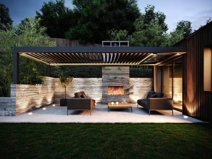 Pergola bioclimatique sur mesure déclinable en version solaire