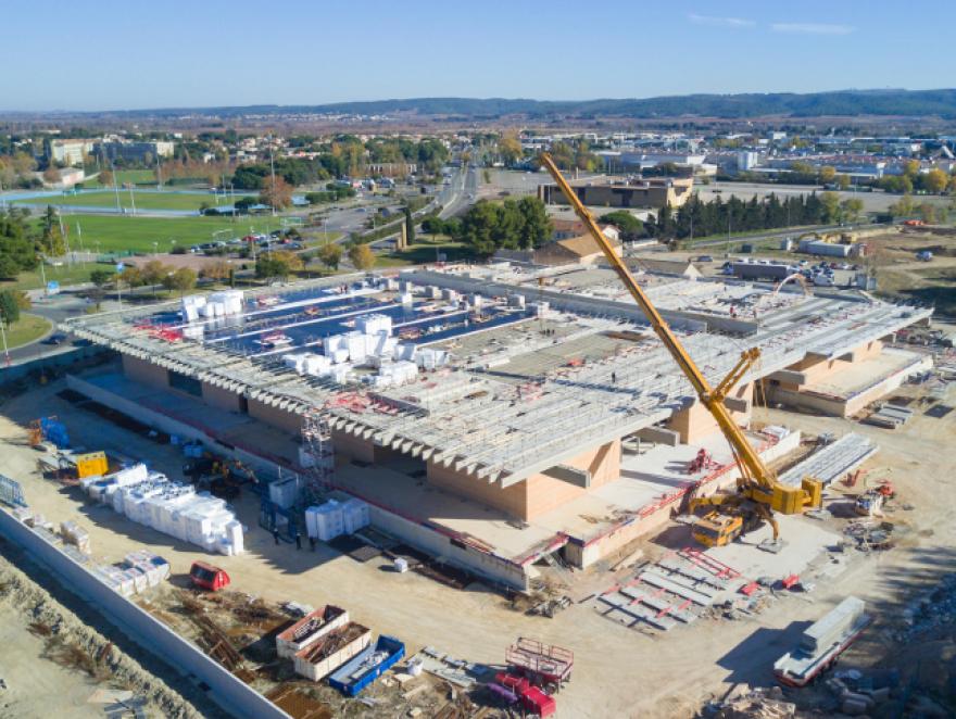 La construction du nouveau musée de la Romanité à Narbonne franchit une étape architecturale majeure