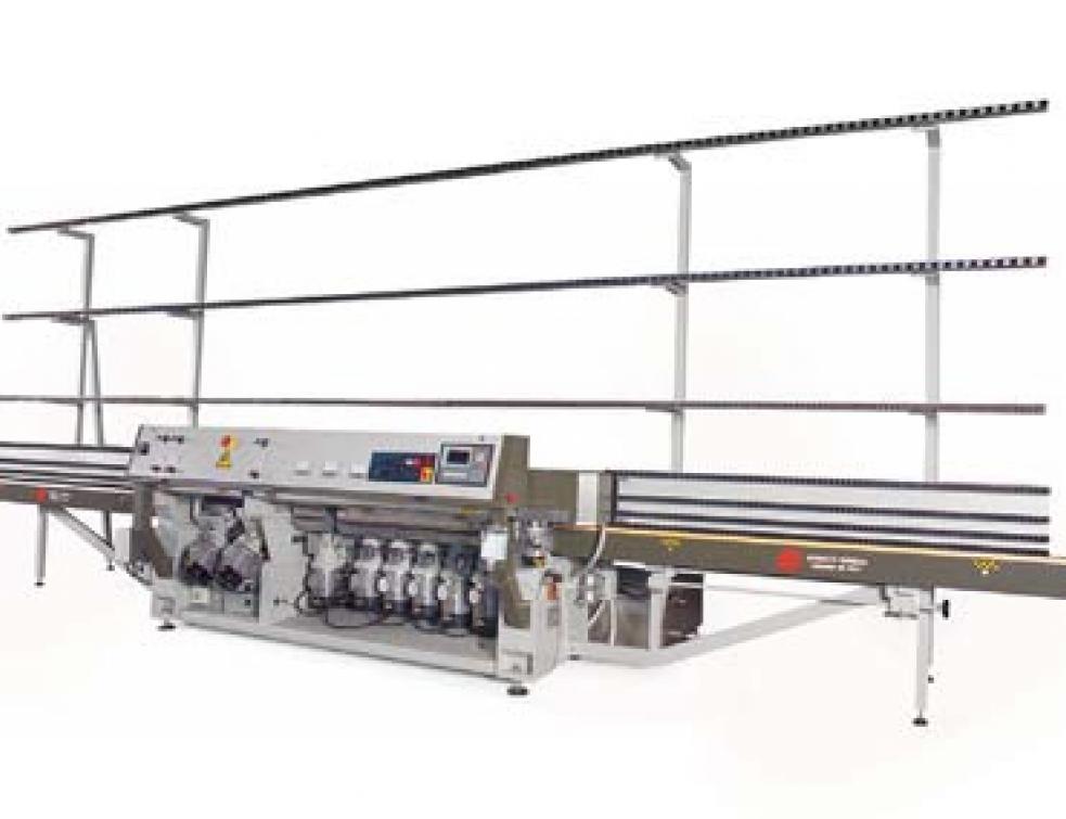 Machine de façonnage rectiligne à meules boisseaux basculantes