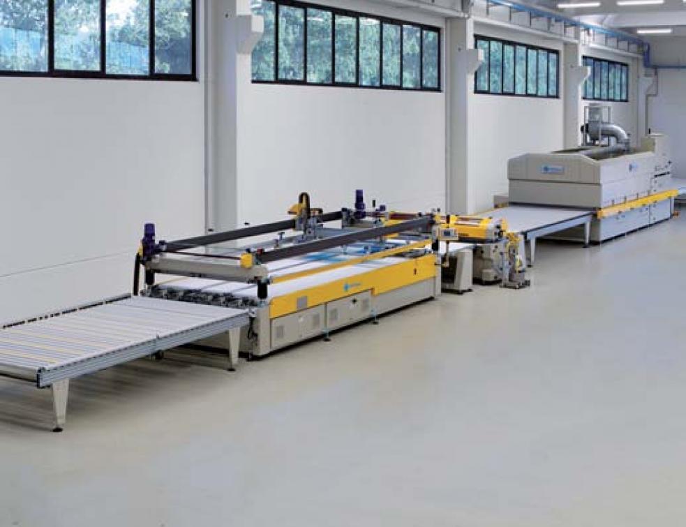 Ligne complète de sérigraphie et émaillage à rouleau