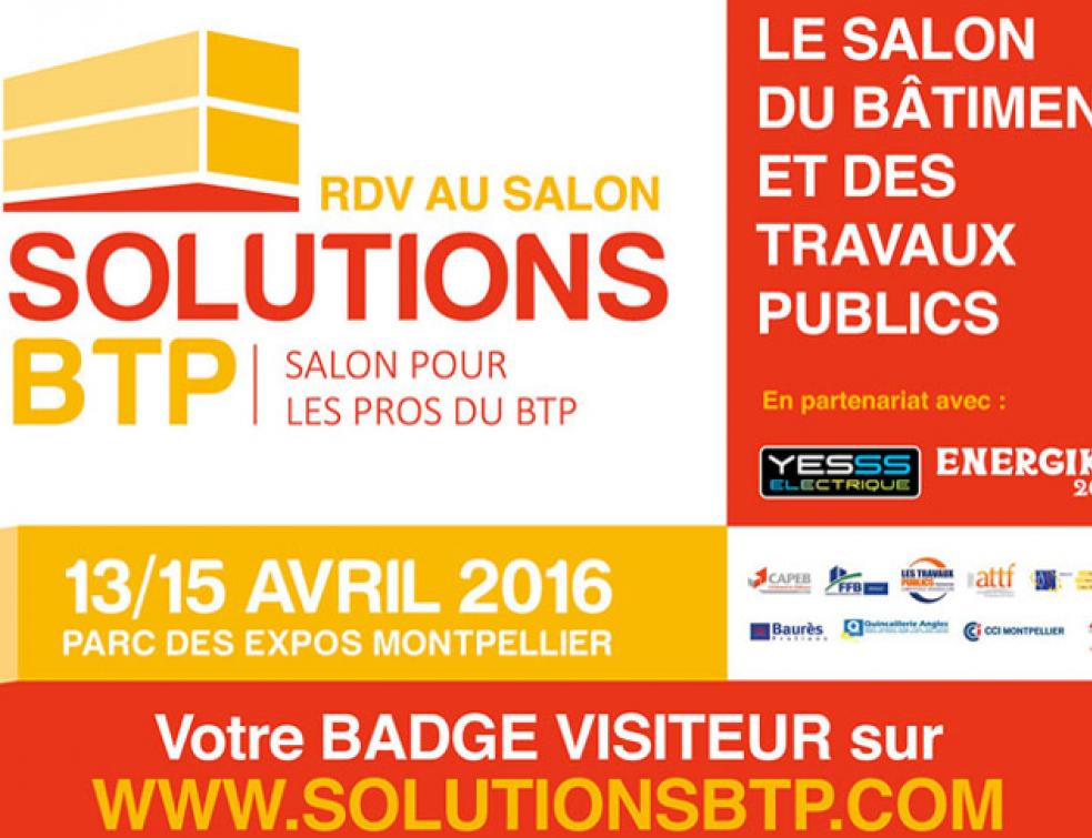 Solutions BTP du 13 au 15 avril 2016 à Montpellier