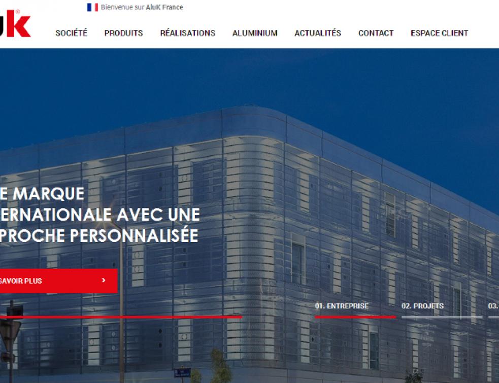 Mise en ligne du nouveau site internet Aluk France