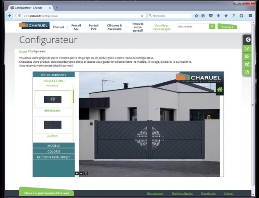 Configurateur portail ouverture