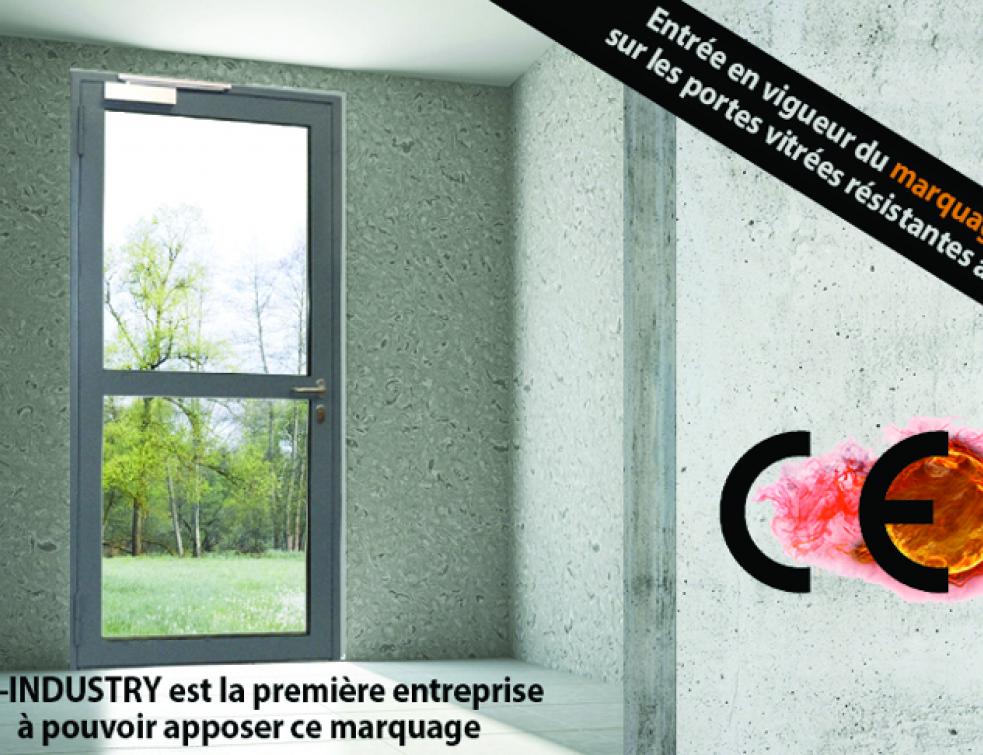 VD-Industry, première entreprise avec le marquage CE Feu sur les portes vitrées résistantes au feu