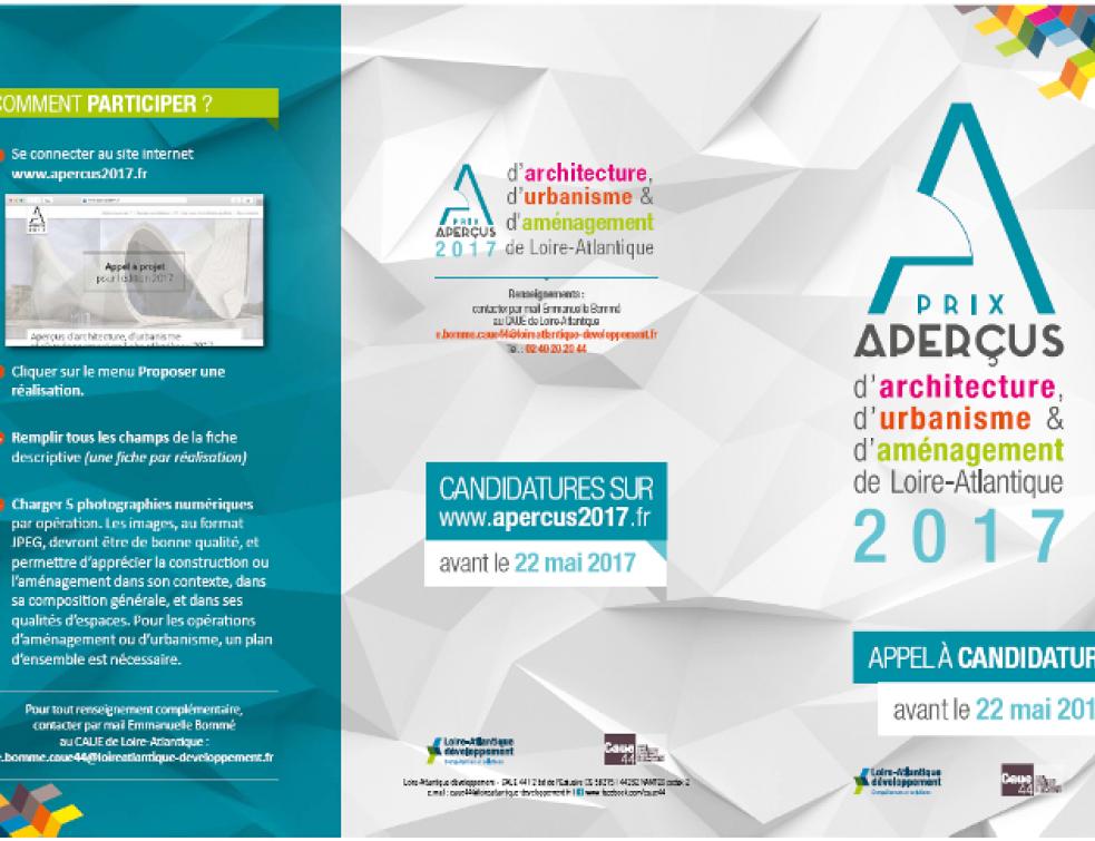 Prix APERÇUS d'architecture, d'urbanisme et d'aménagement : appel à candidatures avant le 4 juin