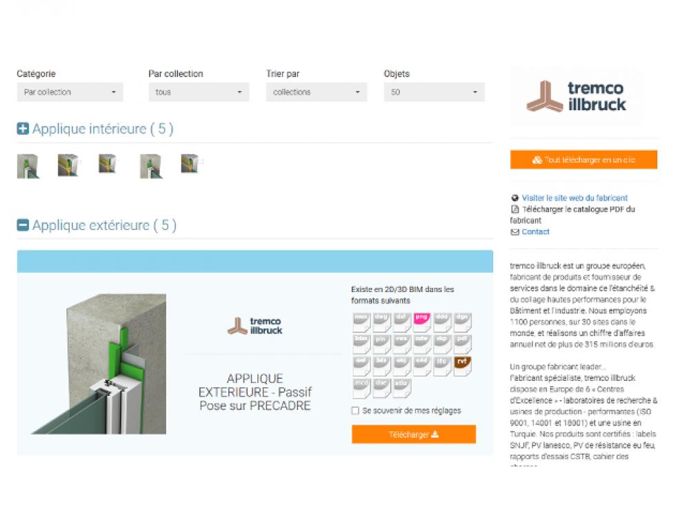 tremco illbruck s'associe avec POLANTIS pour son nouveau catalogue BIM afin de pouvoir intégrer les 