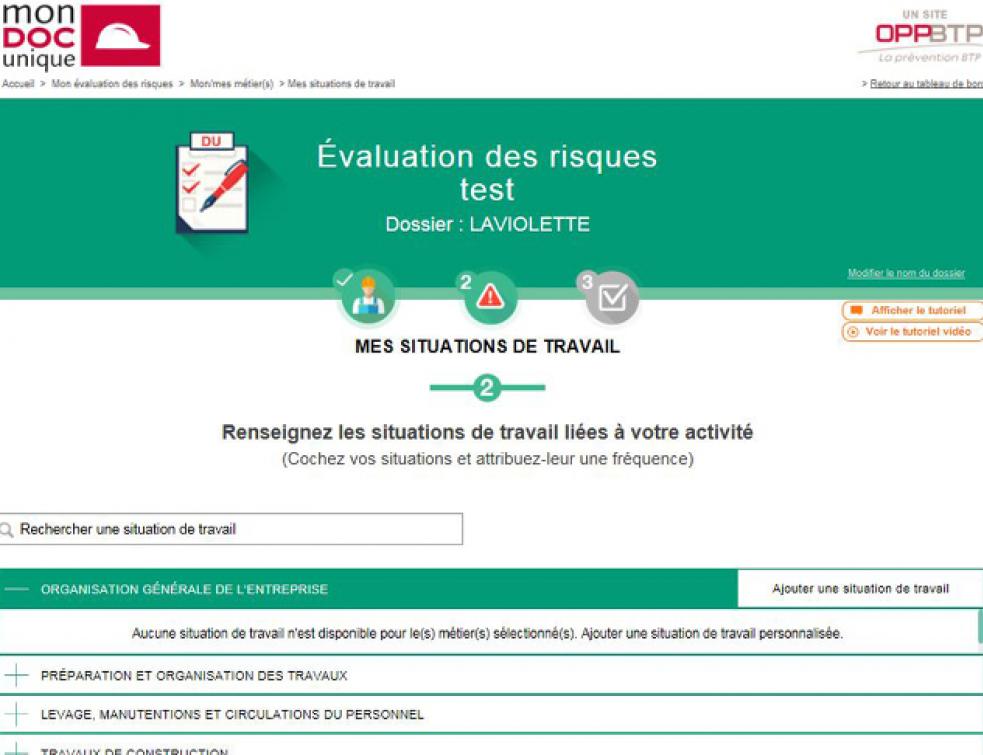 L'outil en ligne d'évaluation des risques de l'OPPBTP fait peau neuve