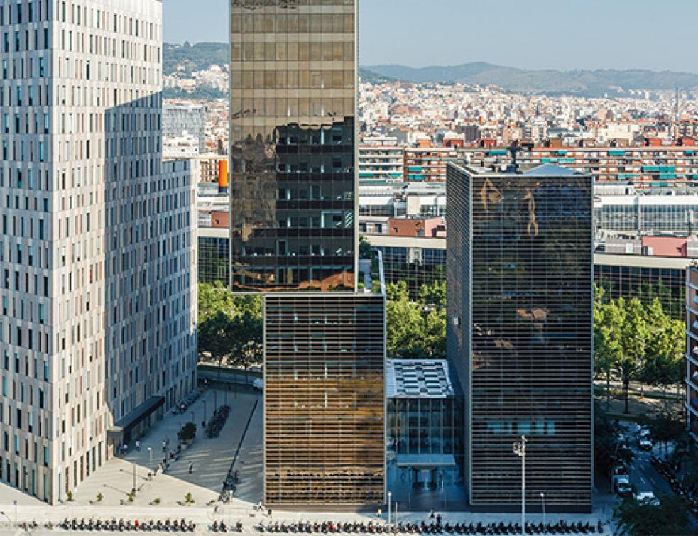 Le SCREEN NATURE de Mermet au siège du cabinet d'avocats Cuatrecasas à Barcelone