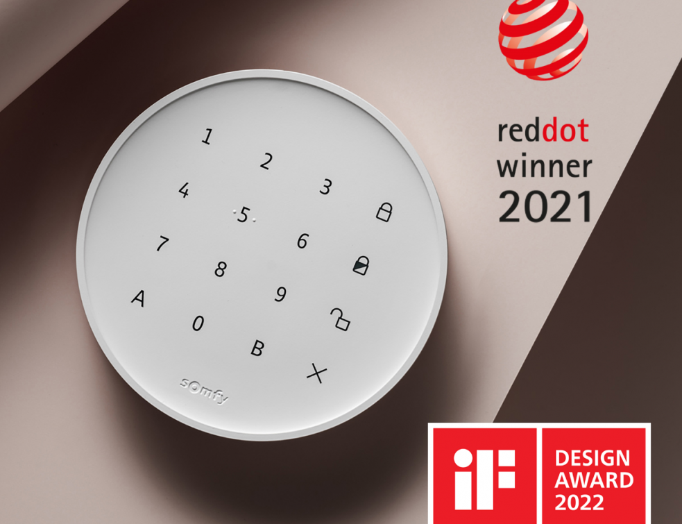  Somfy doublement récompensé par un iF Design Award 2022 et Red Dot Design Award 2021