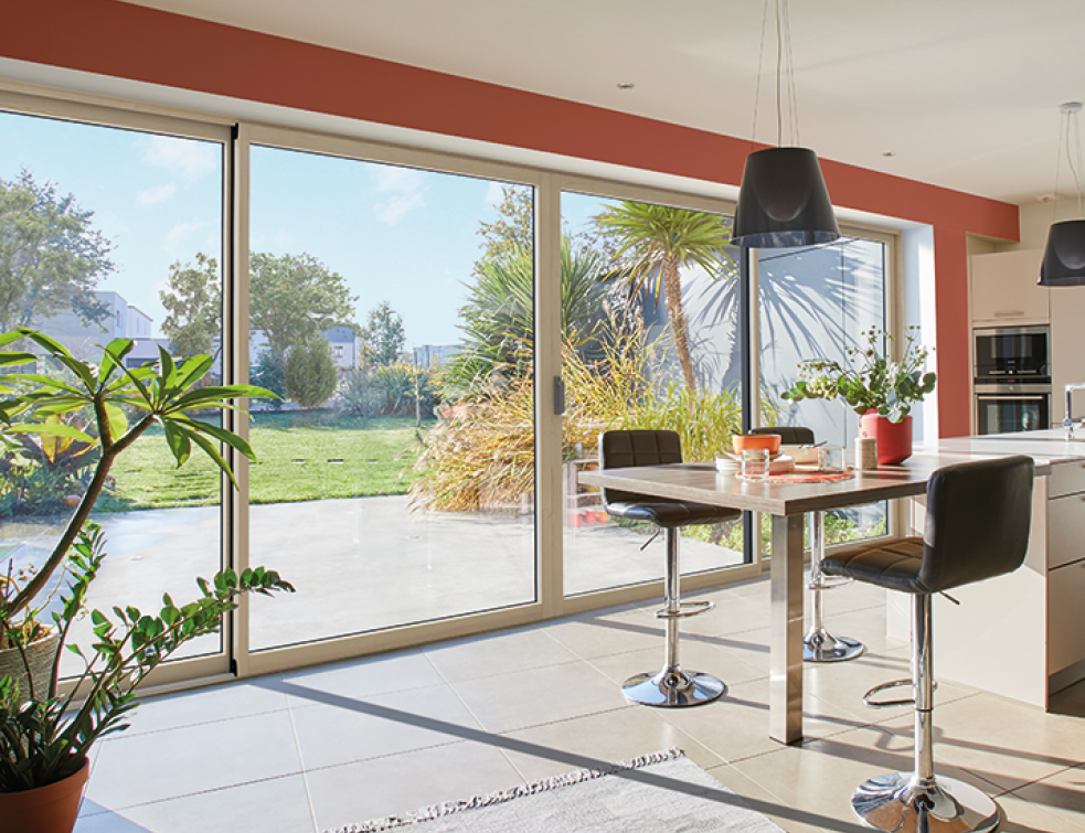 Baie vitrée 2 vantaux coulissante