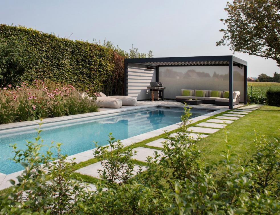 pergolas avec les tissus Mermet